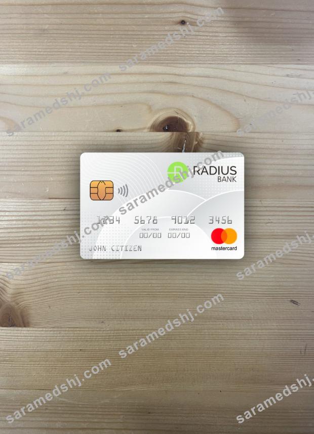 USA Massachusetts Radius Bank mastercard photolook front